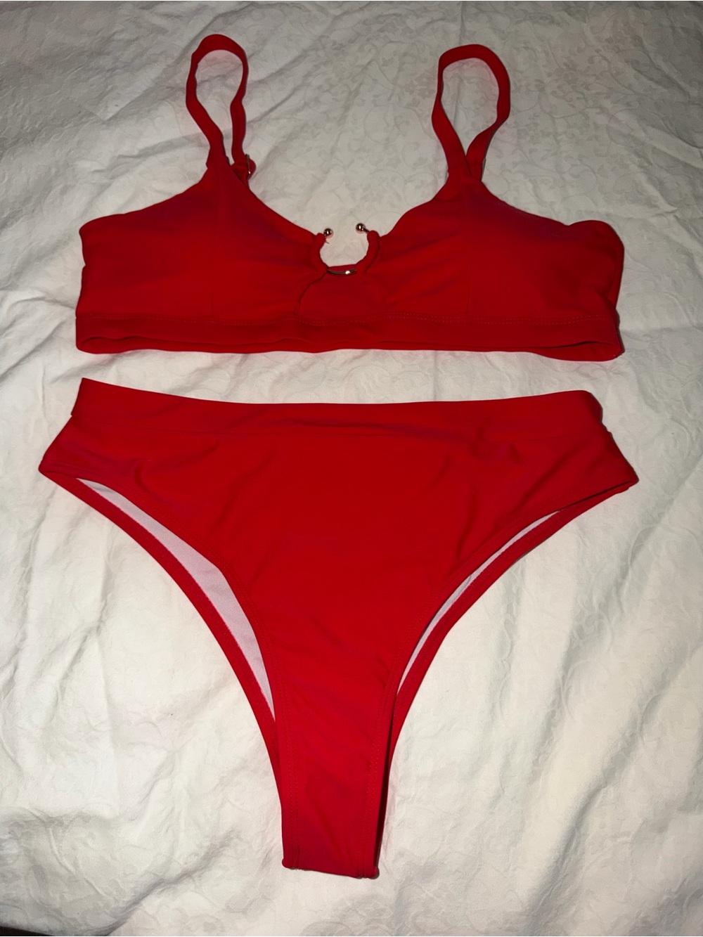 SHEIN Red Two-Piece Bikini Set